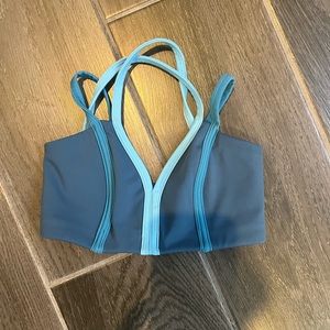 On the move bra from FIVE Dancewear in color “interstellar”.